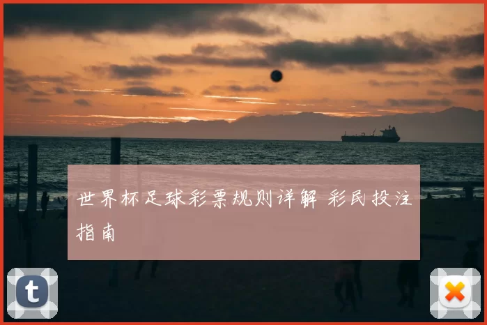 世界杯足球彩票规则详解 彩民投注指南